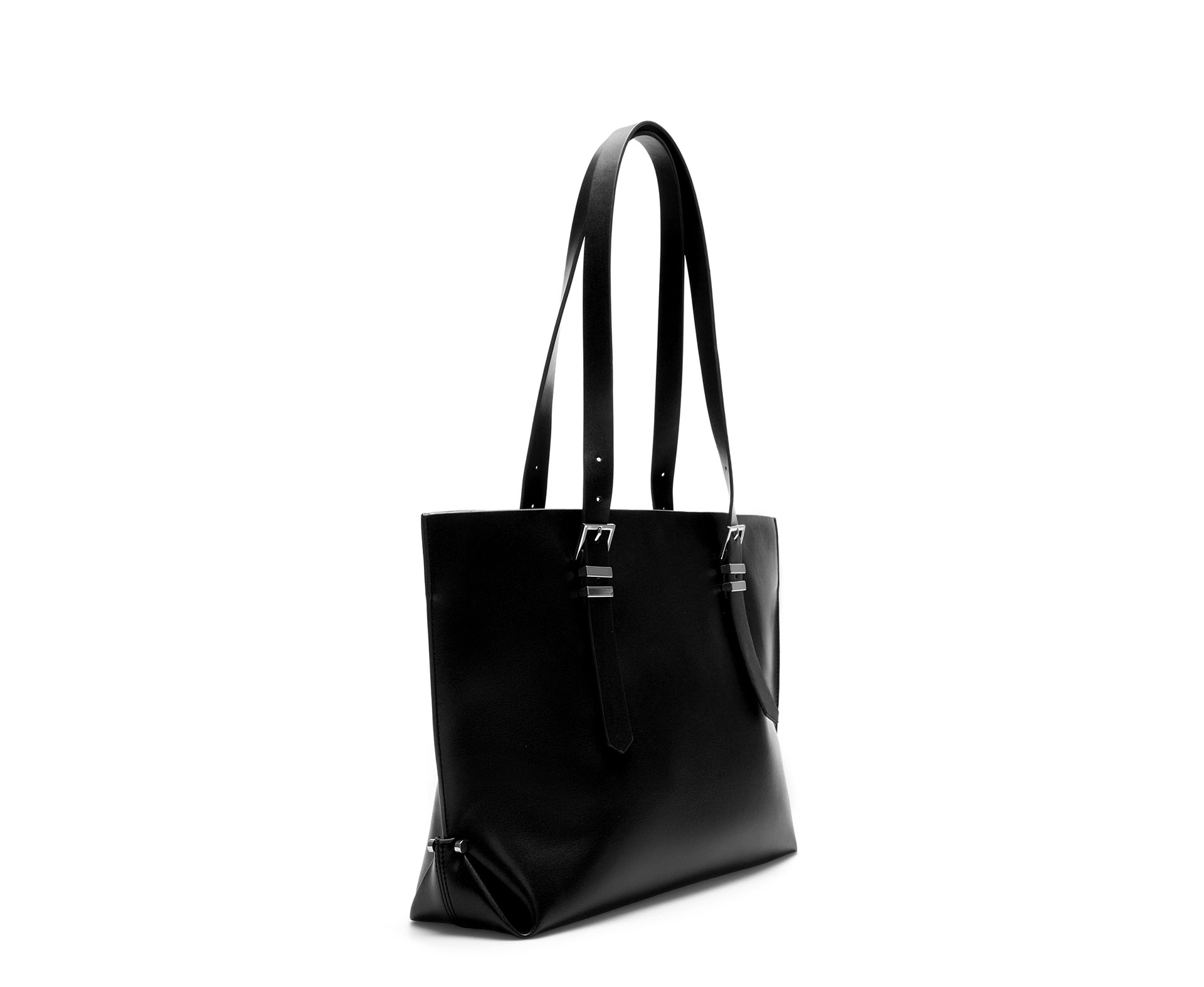 Zara Shopper Bag with Buckles in Black Lyst