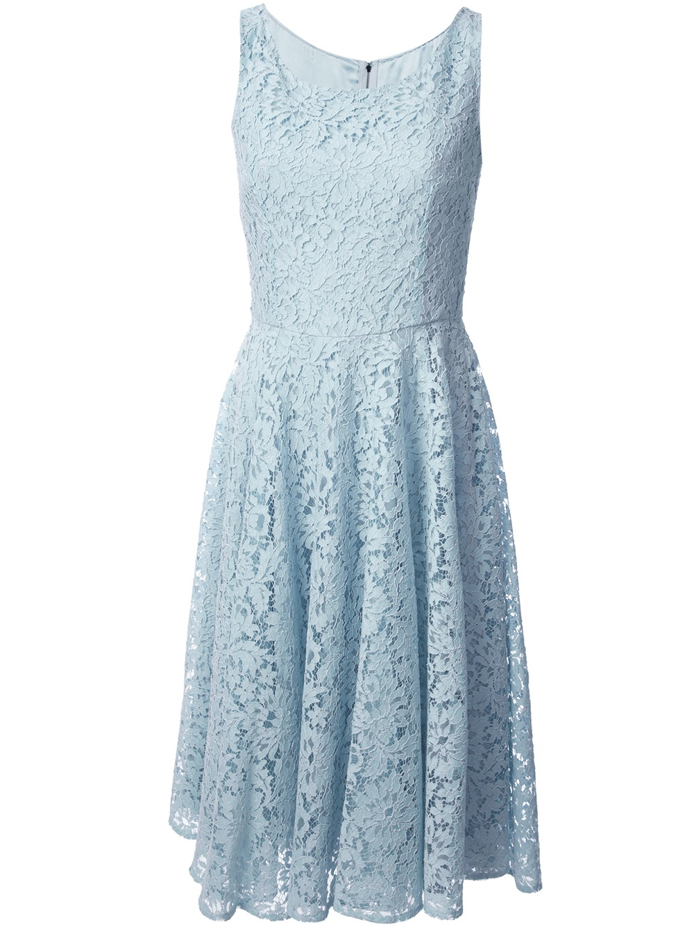Dolce & Gabbana Sleeveless Lace Dress in Blue | Lyst