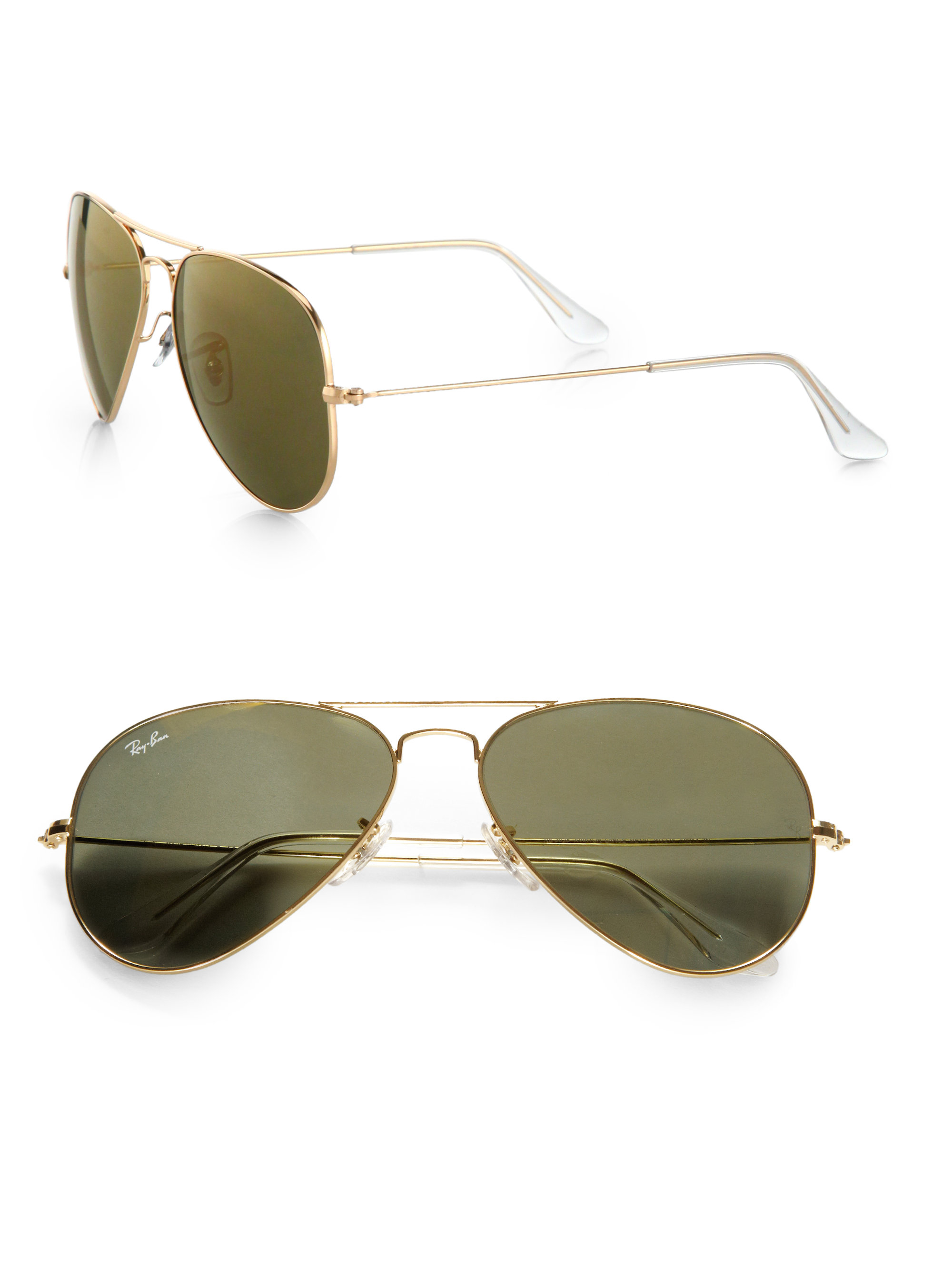 Ray Ban Black Gold Aviators