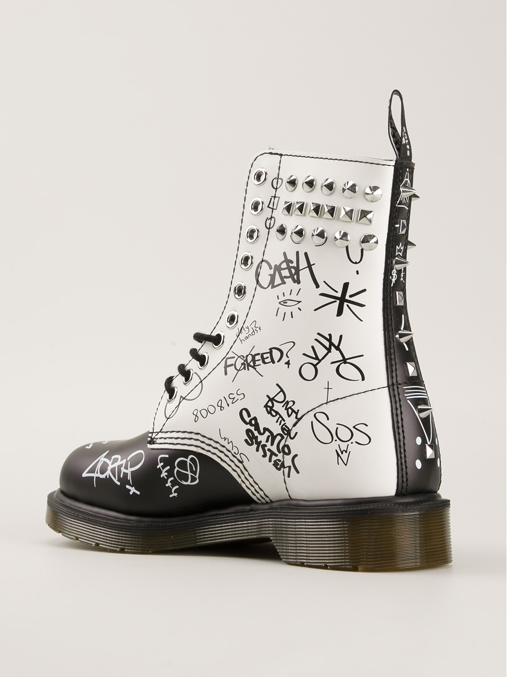 Dr. Martens Graffiti Print Boot in Black | Lyst