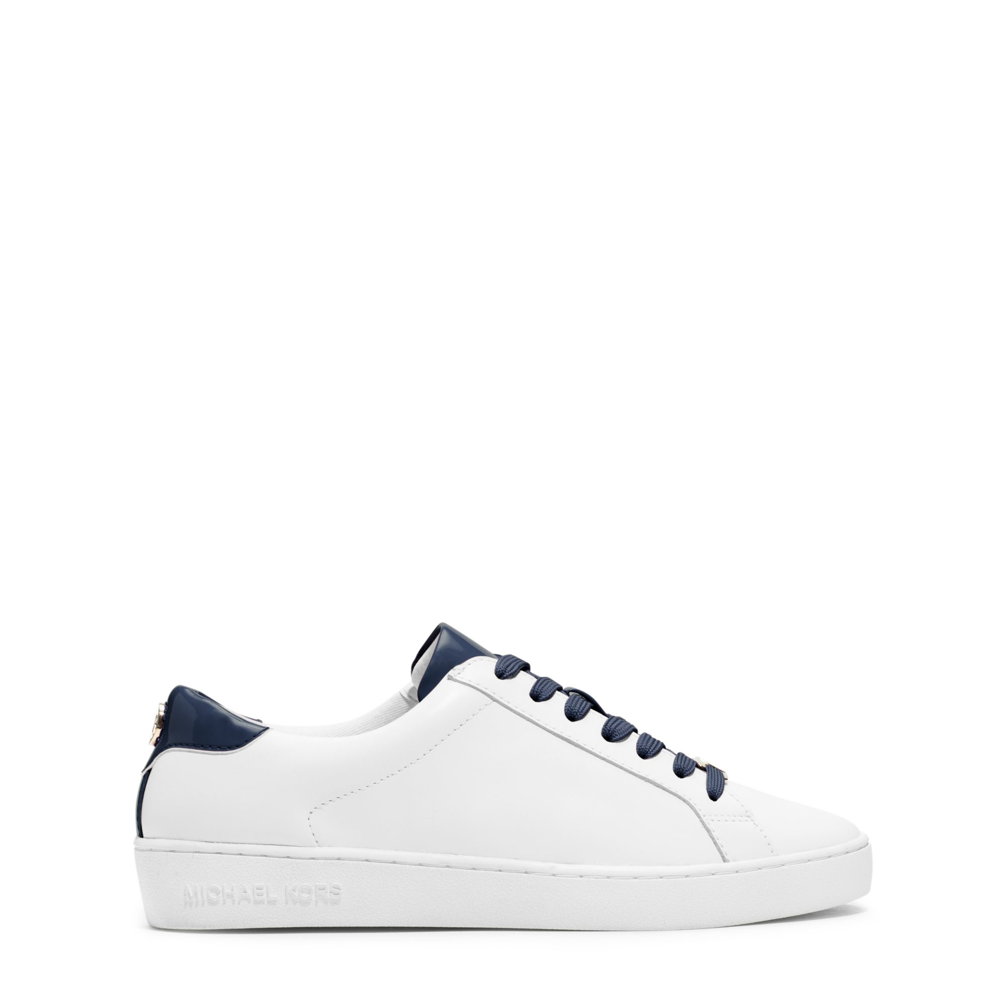 Michael Kors Irving Leather Sneaker in Navy/White (Blue) | Lyst