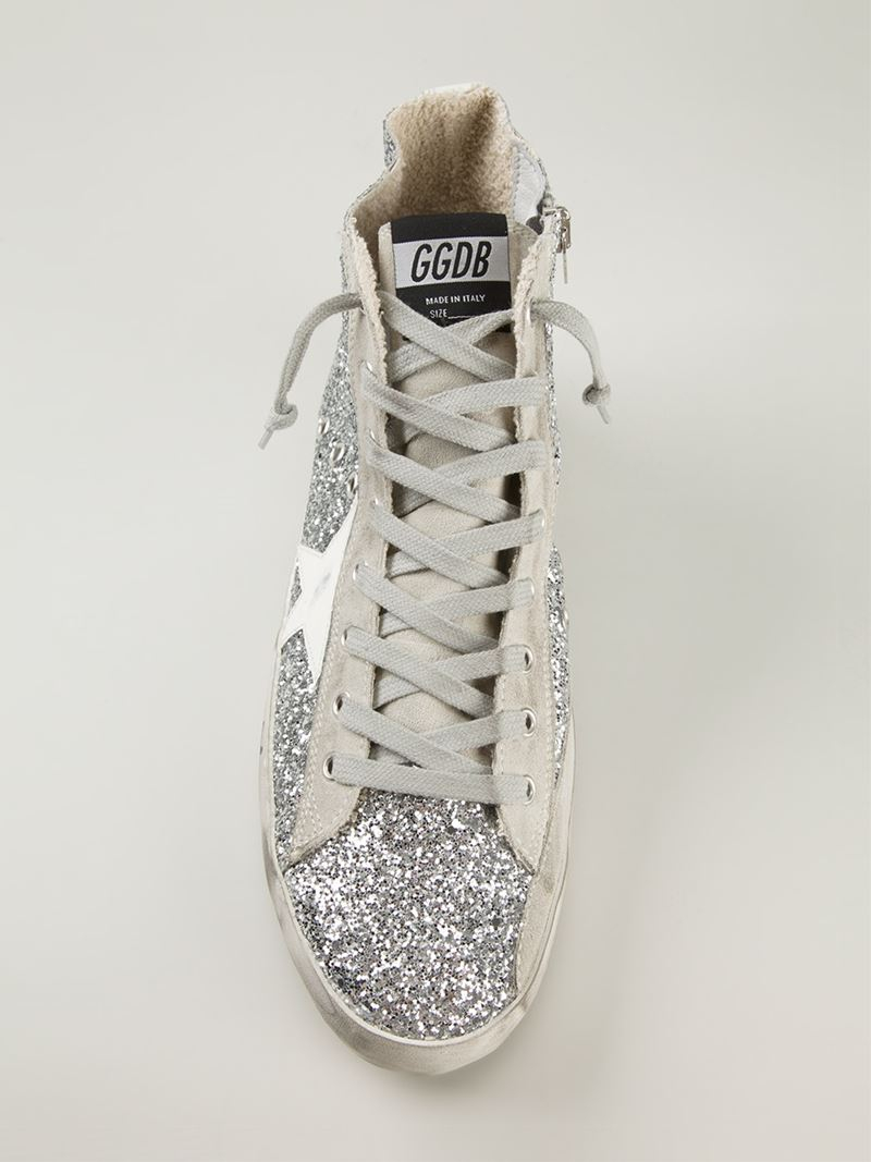 Golden Goose 'Fancy' Glitter Hi-Tops in Metallic | Lyst