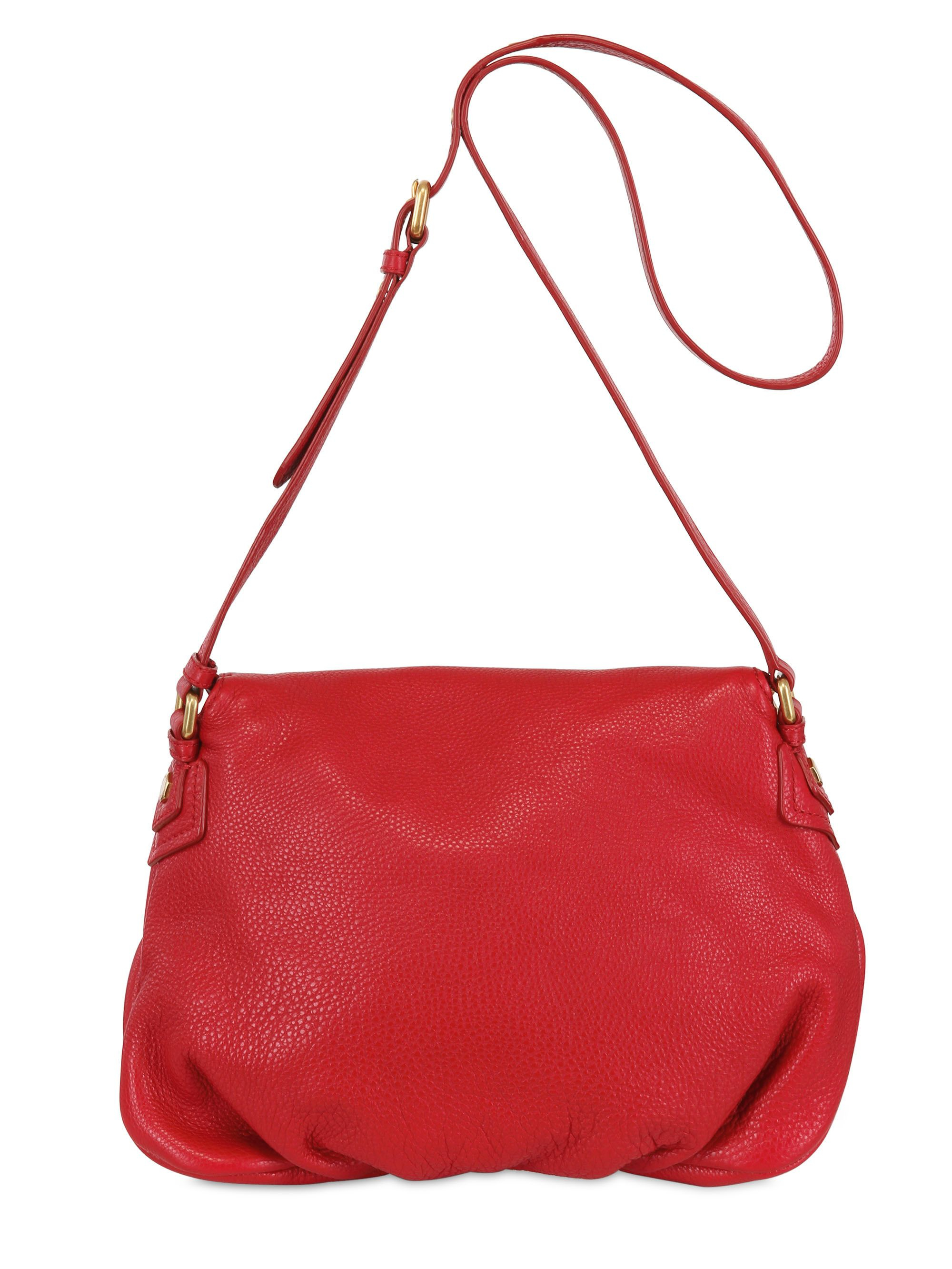 Marc by marc jacobs Natasha Classic Q Leather Shoulder Bag in Red Lyst