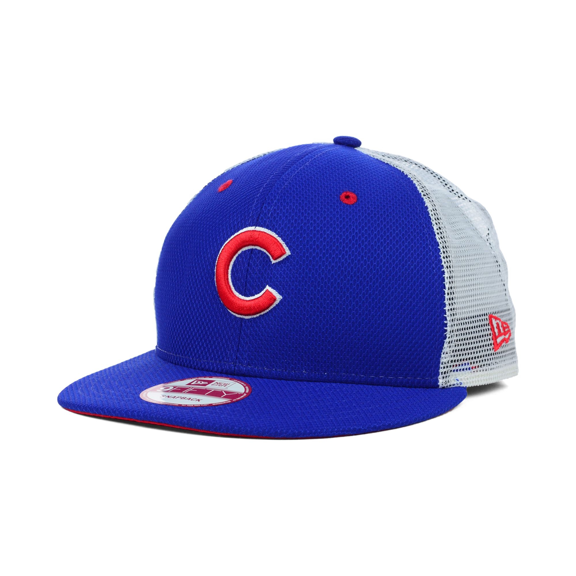 Ktz Chicago Cubs Mlb Diamond Mesh 9Fifty Snapback Cap in Blue for Men