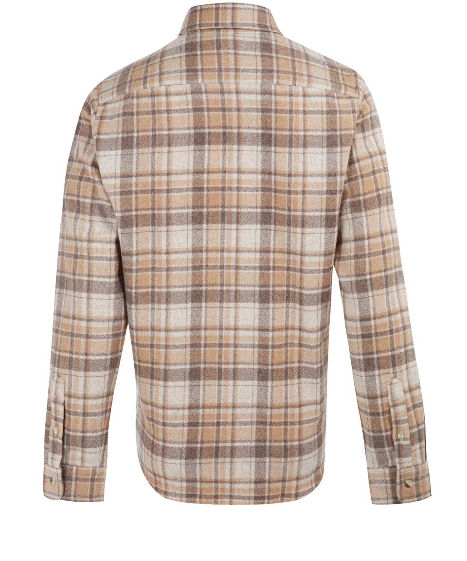 beige flannel jacket
