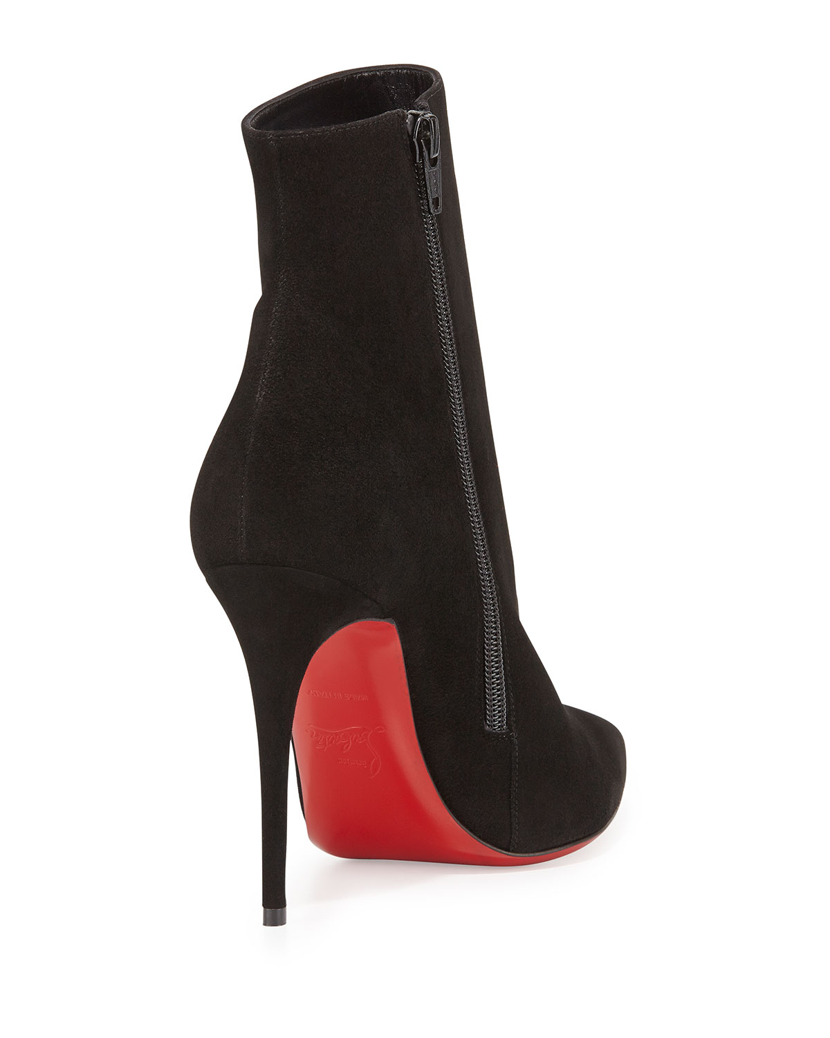 black boots red sole