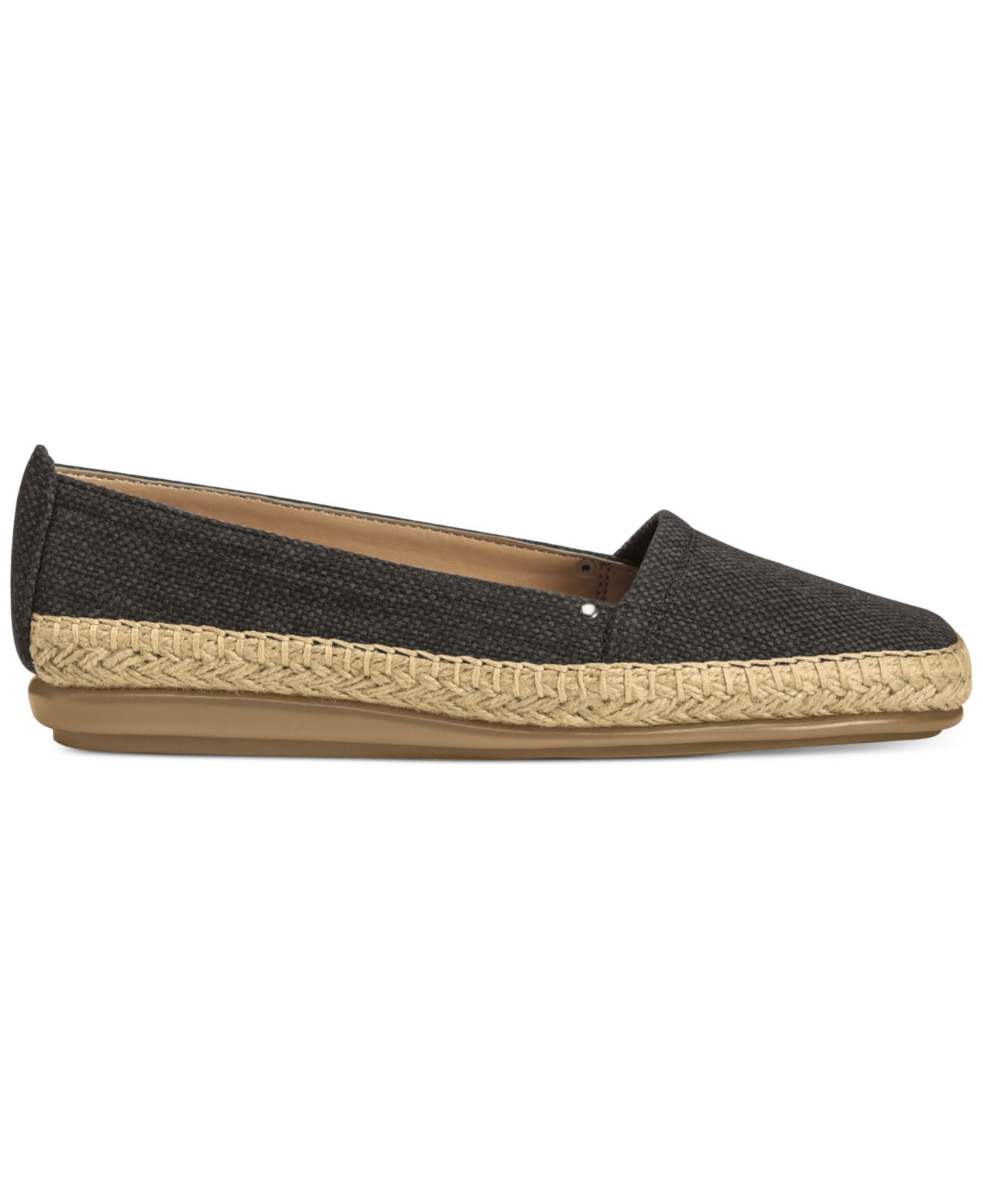 black canvas espadrilles flats