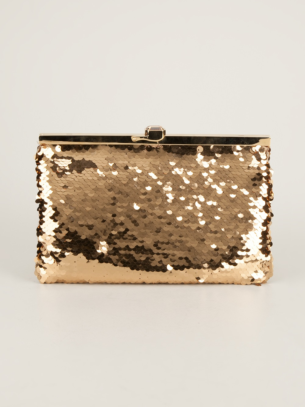 Dolce & Gabbana Sequined Clutch in Metallic Lyst
