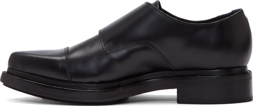 Acne Studios Black Leather Penn Monk Shoes for Men - Lyst