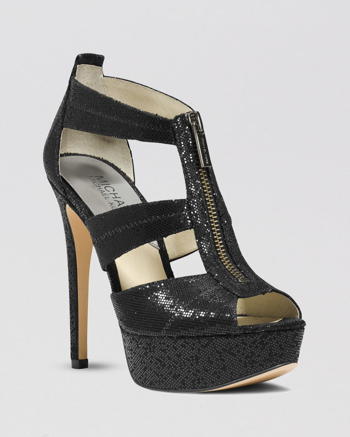 michael kors zip up heels