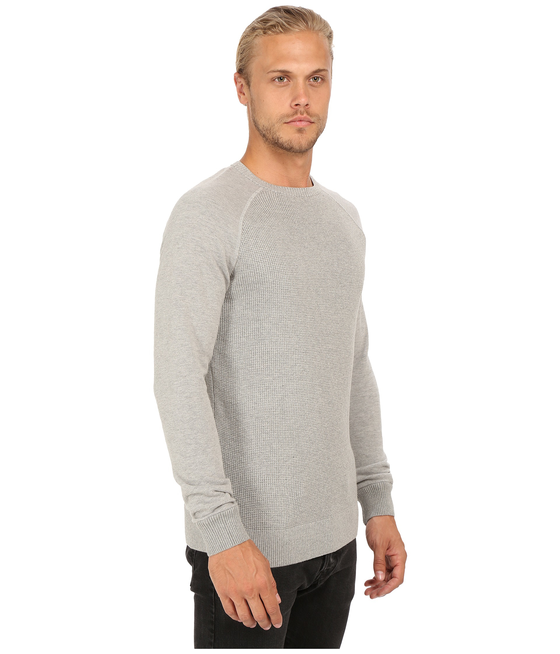 Lyst - Mavi jeans Crew Neck Sweater in Gray for Men