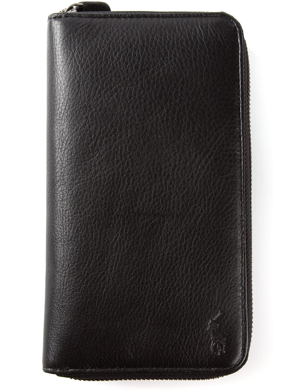 Polo Ralph Lauren Long Zip Around Wallet in Black for Men - Lyst