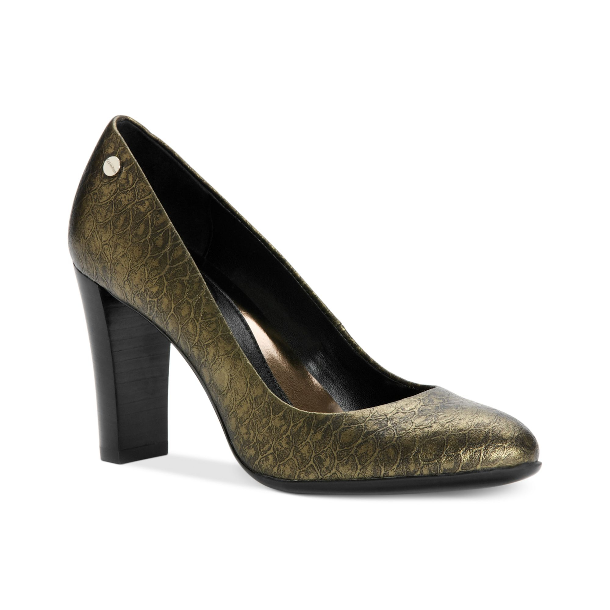 Calvin klein Olive Pumps in Green Lyst