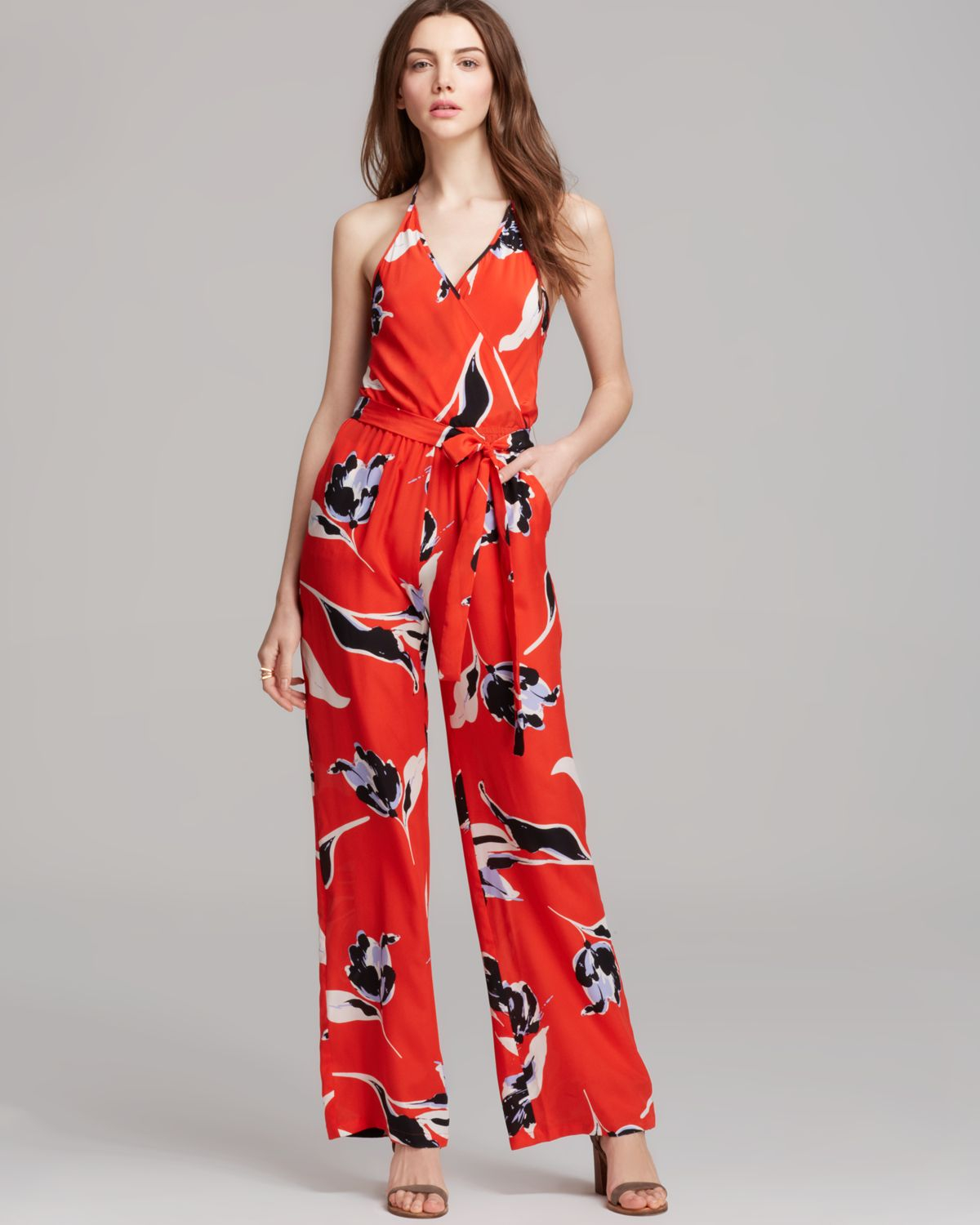 Lyst - Yumi Kim Jumpsuit Emma Silk in Red