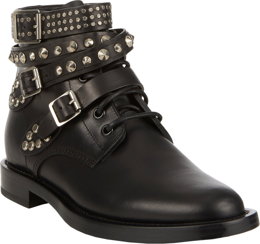 studded black boots