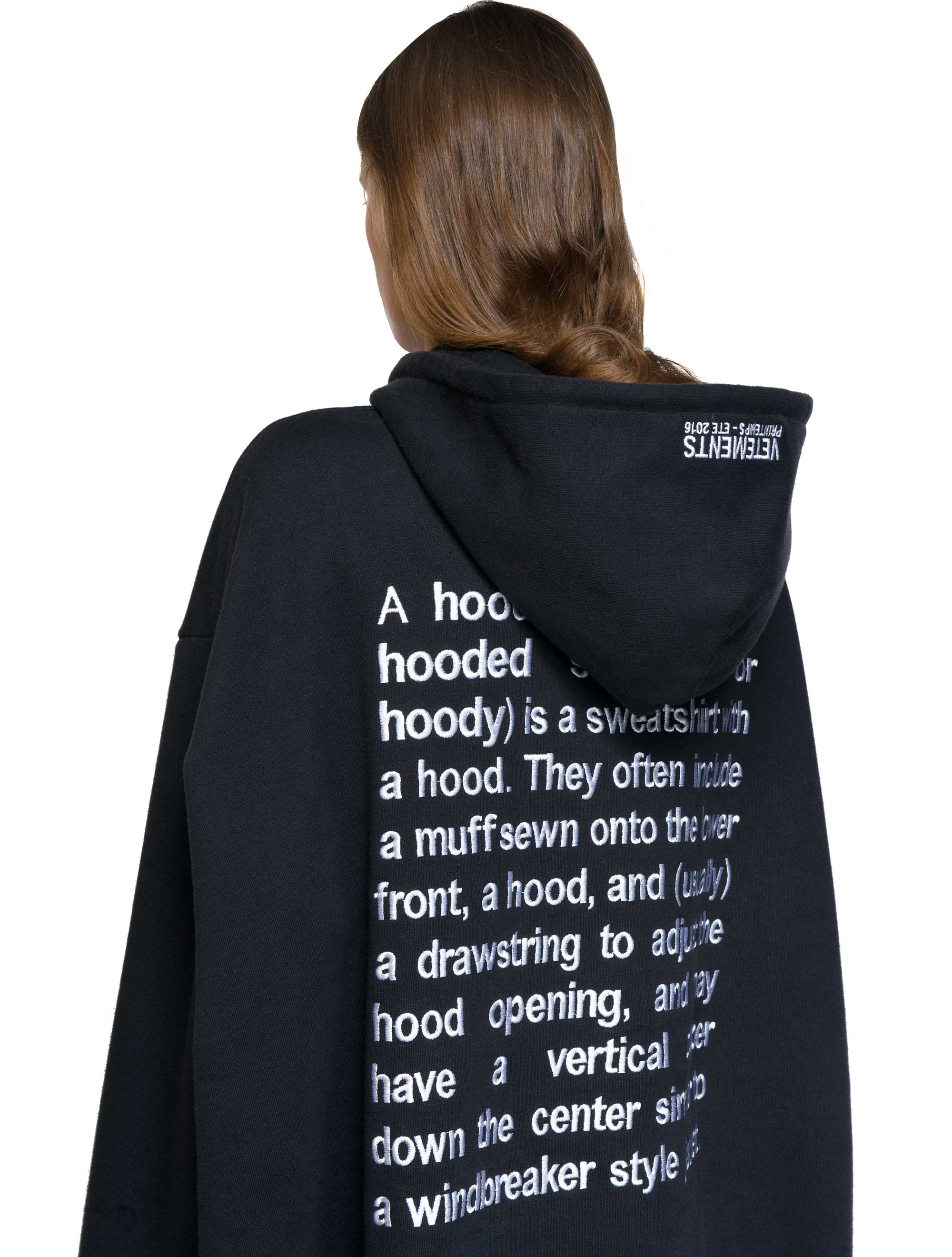 Vetements Hoodie With Definition in Black | Lyst UK