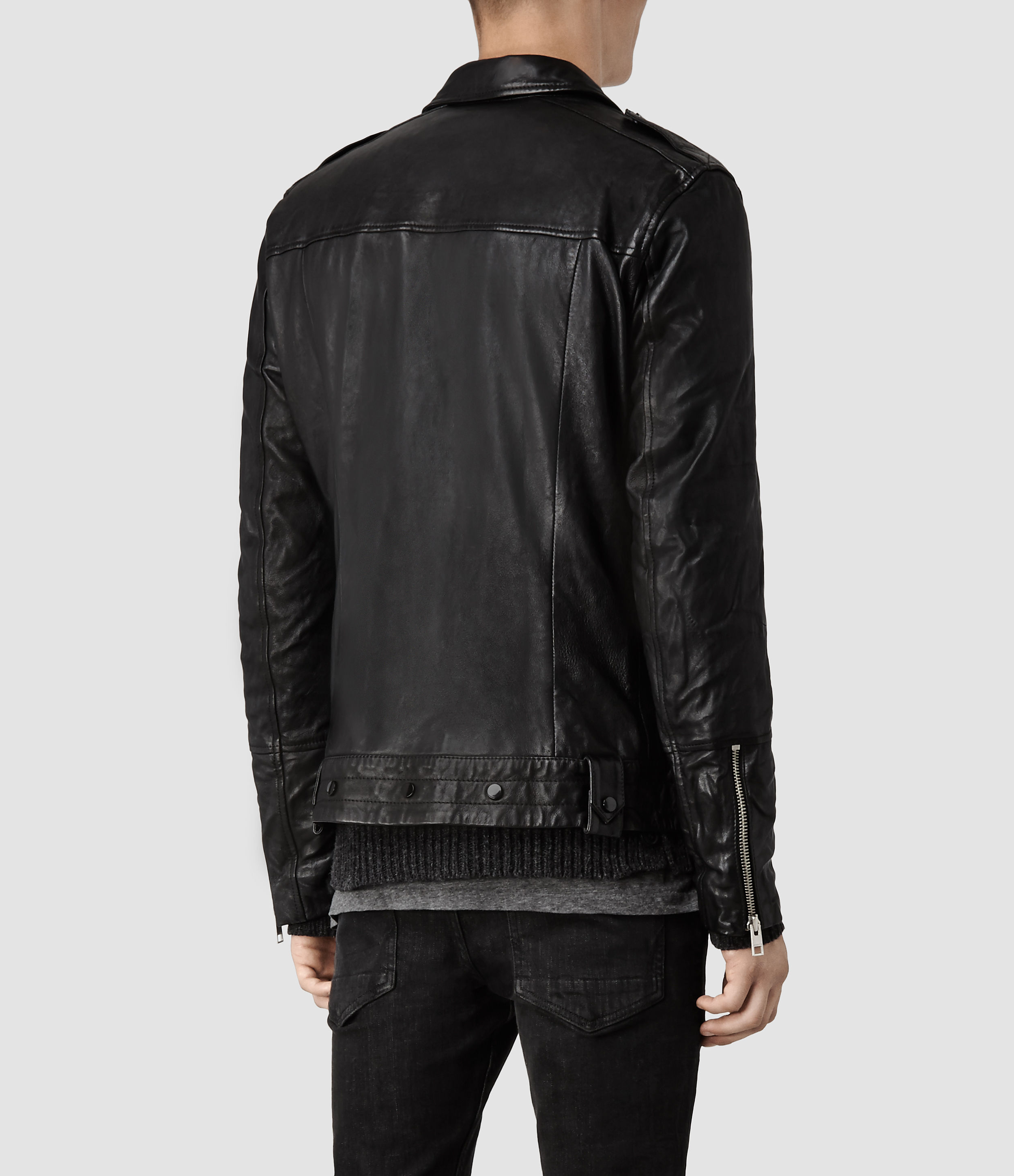 men allsaints leather jacket