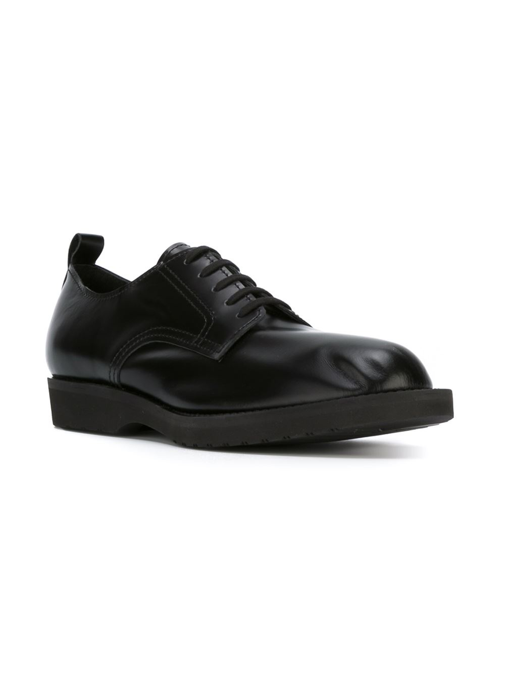 Lyst - Comme Des Garçons Leather Derby Shoes in Black for Men