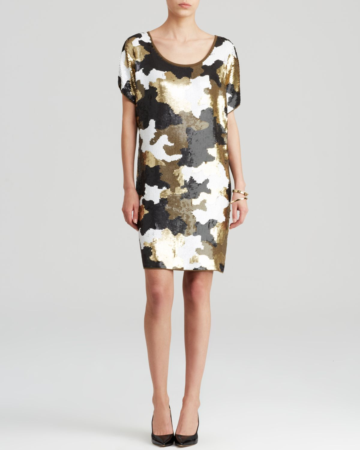 Michael michael kors Sequin Camouflage Dress in Metallic Lyst