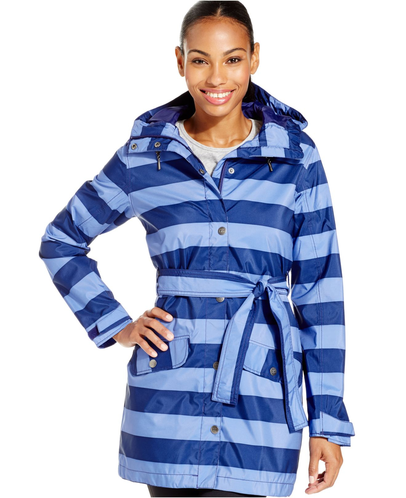 helly hansen stripe rain jacket