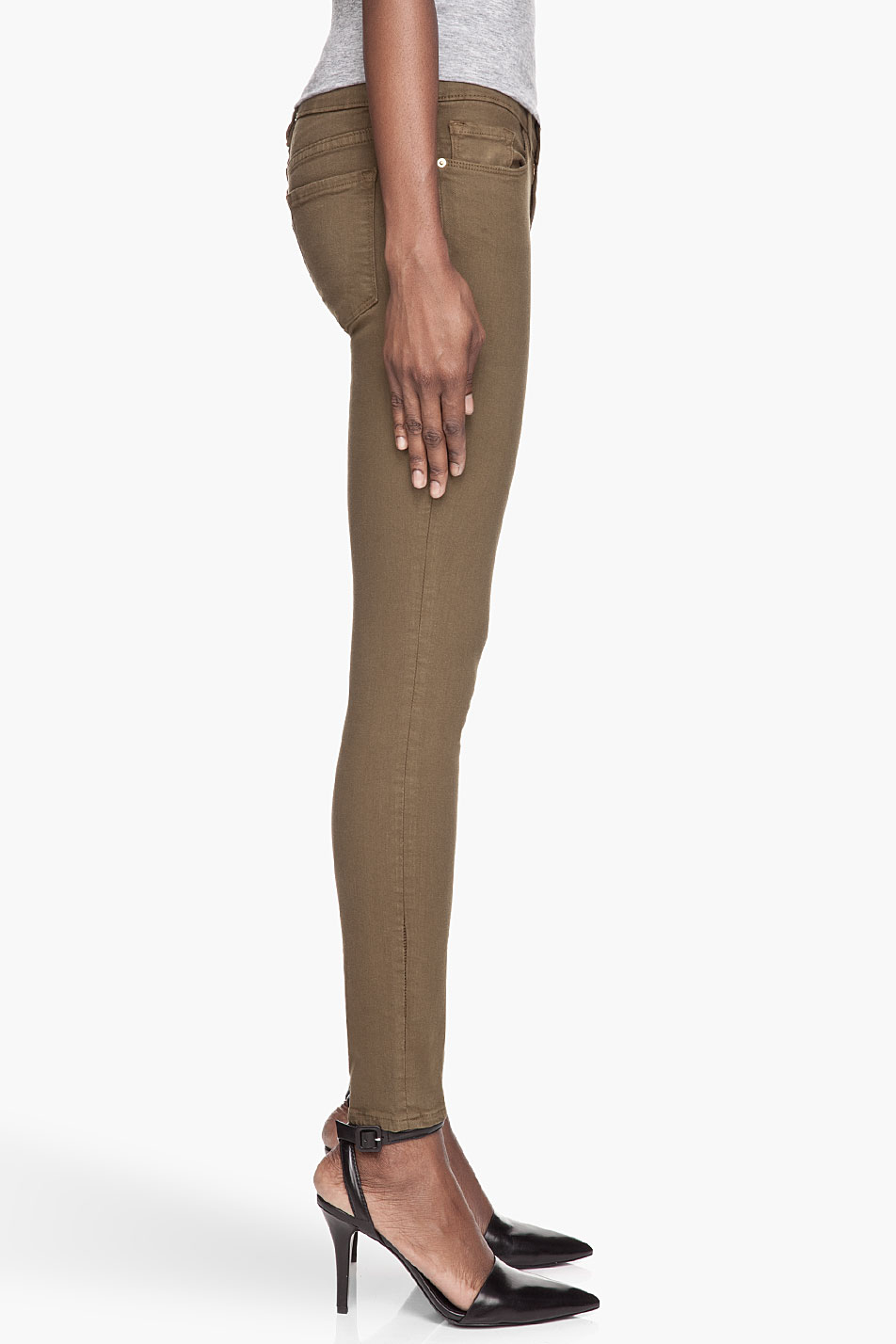 Lyst Frame Moss Green Le Color Jeans In Natural Gallery