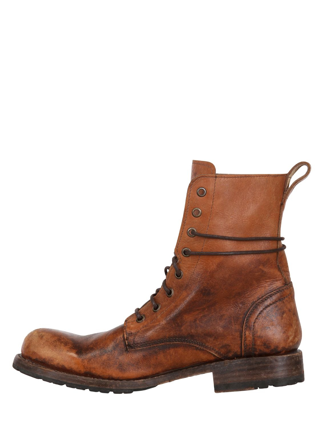 Frye 30Mm Rogan Washed Leather Lace Up Boots in Cognac (Brown) for Men ...
