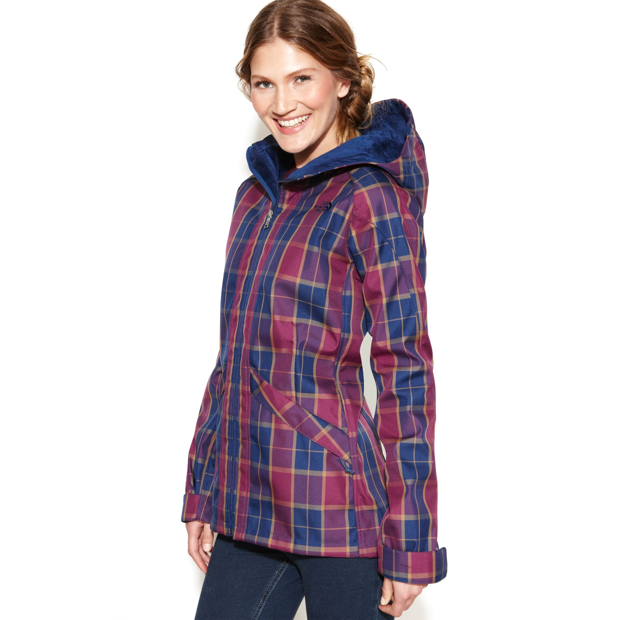 plaid ski jacket womens