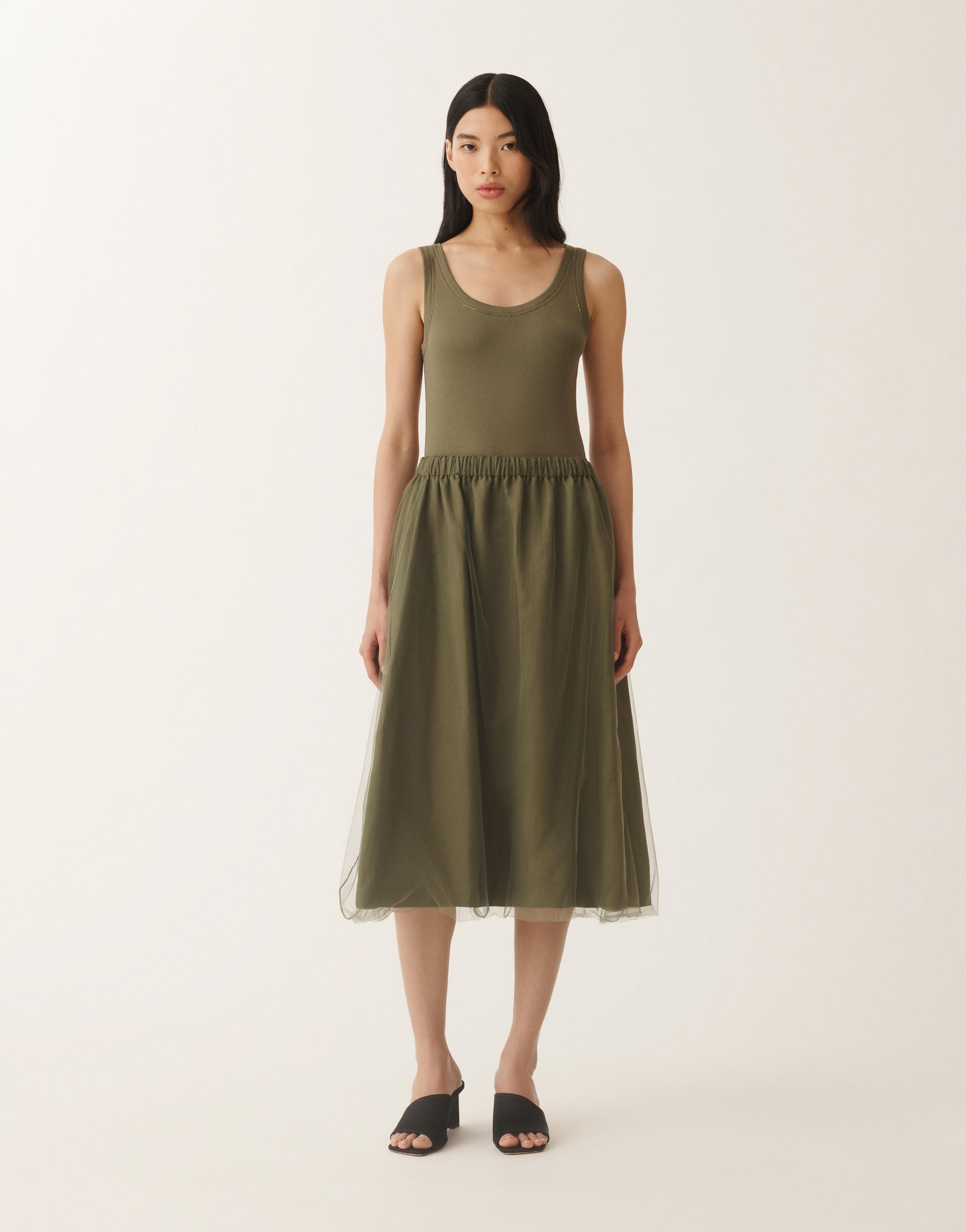 Fabiana Filippi Linen And Viscose Skirt, Grass in Green | Lyst