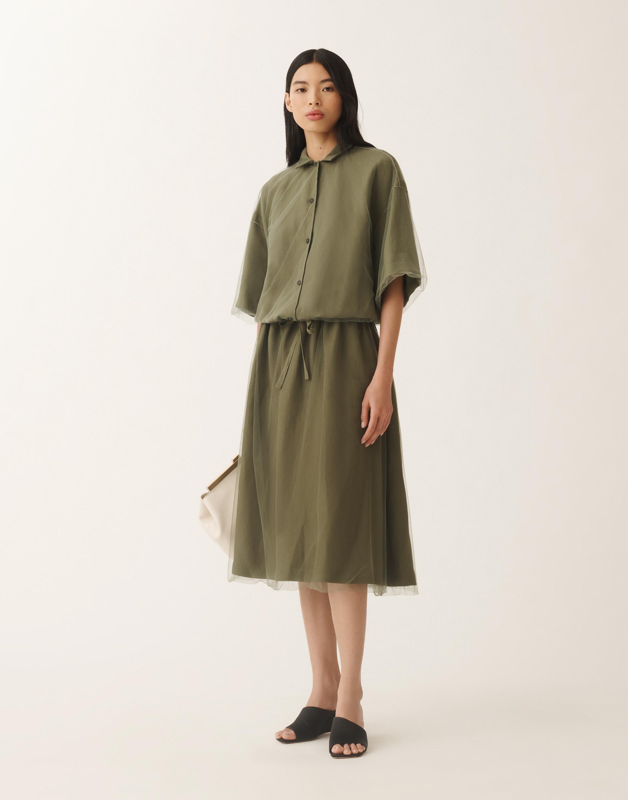 スカート FABIANA FILIPPI LINEN AND VISCOSE SKIRT Linen and viscose skirt, sand for Women | Fabiana Filippi®