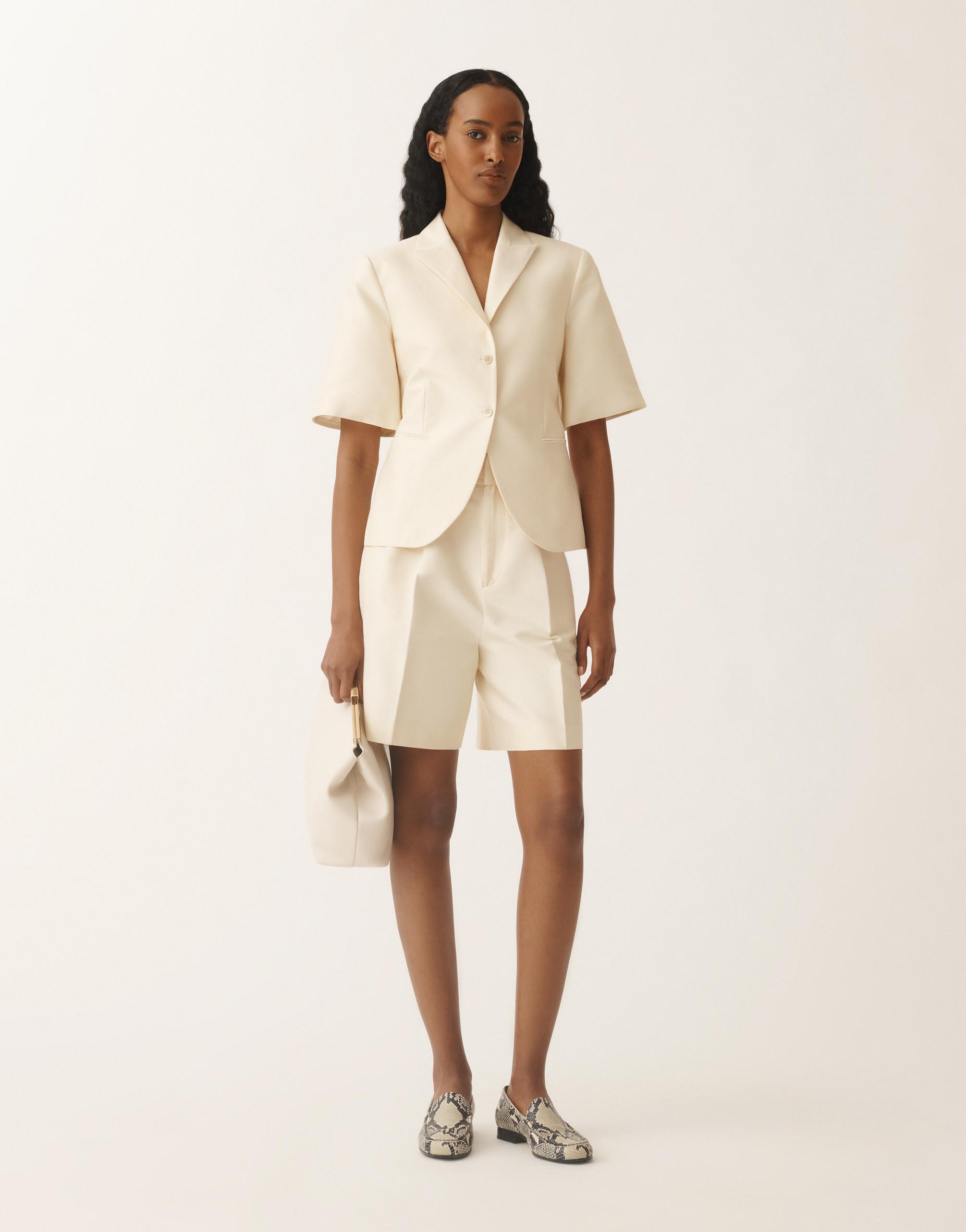 【★完売必至★】fabiana filippi ☆ コットンシルク ジャケット Fabiana Filippi Cotton And Silk Short-Sleeved Mikado Jacket