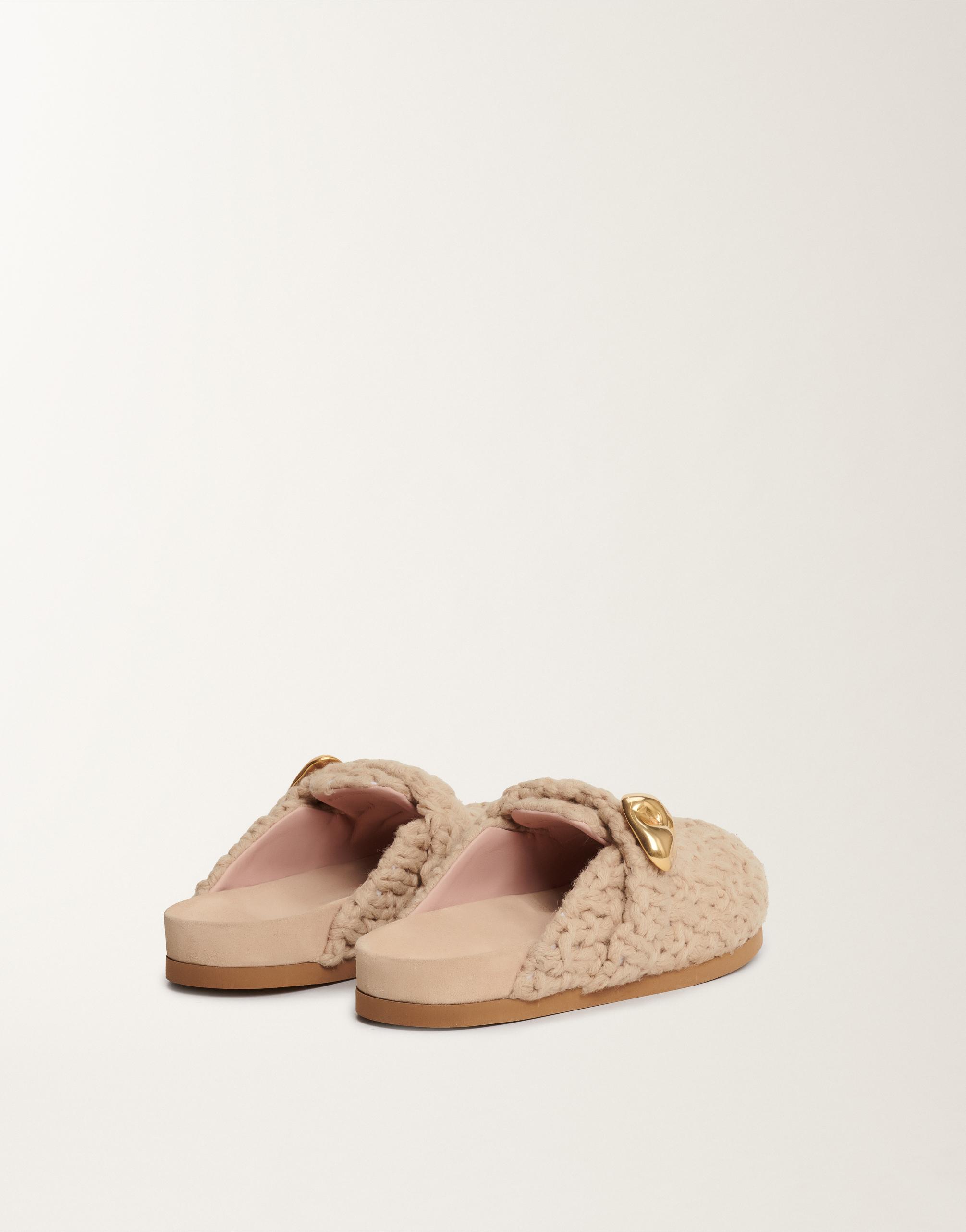 サンダル・ミュール FABIANA FILIPPI Leather slipper with fussbett and knot Fabiana Filippi Leather Slipper With Fussbett And Knot