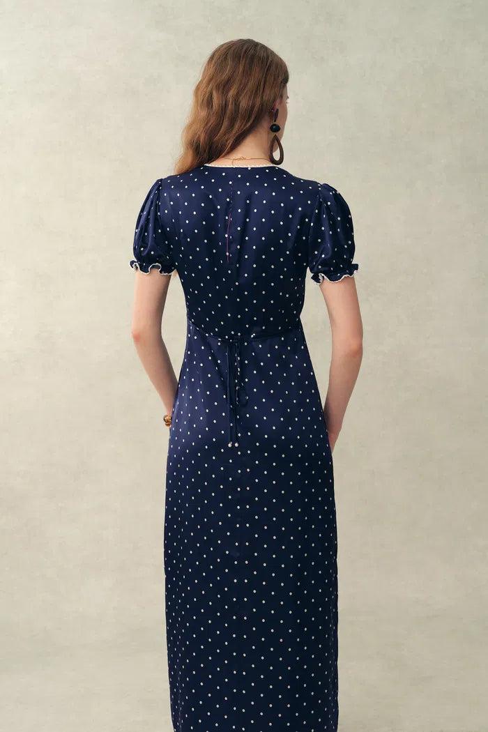 princess polly baby blue dress Floral Puff Sleeve Milkmaid Midi Dress