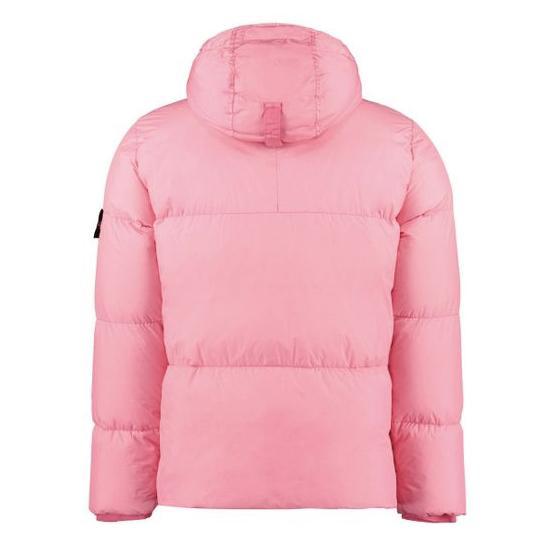 Stone Island Pink Puffer Coat for Men | Lyst