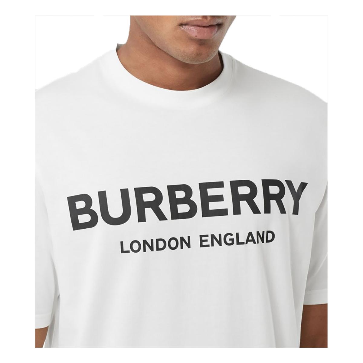 Burberry Logo Print Cotton T-shirt In White for Men | Lyst