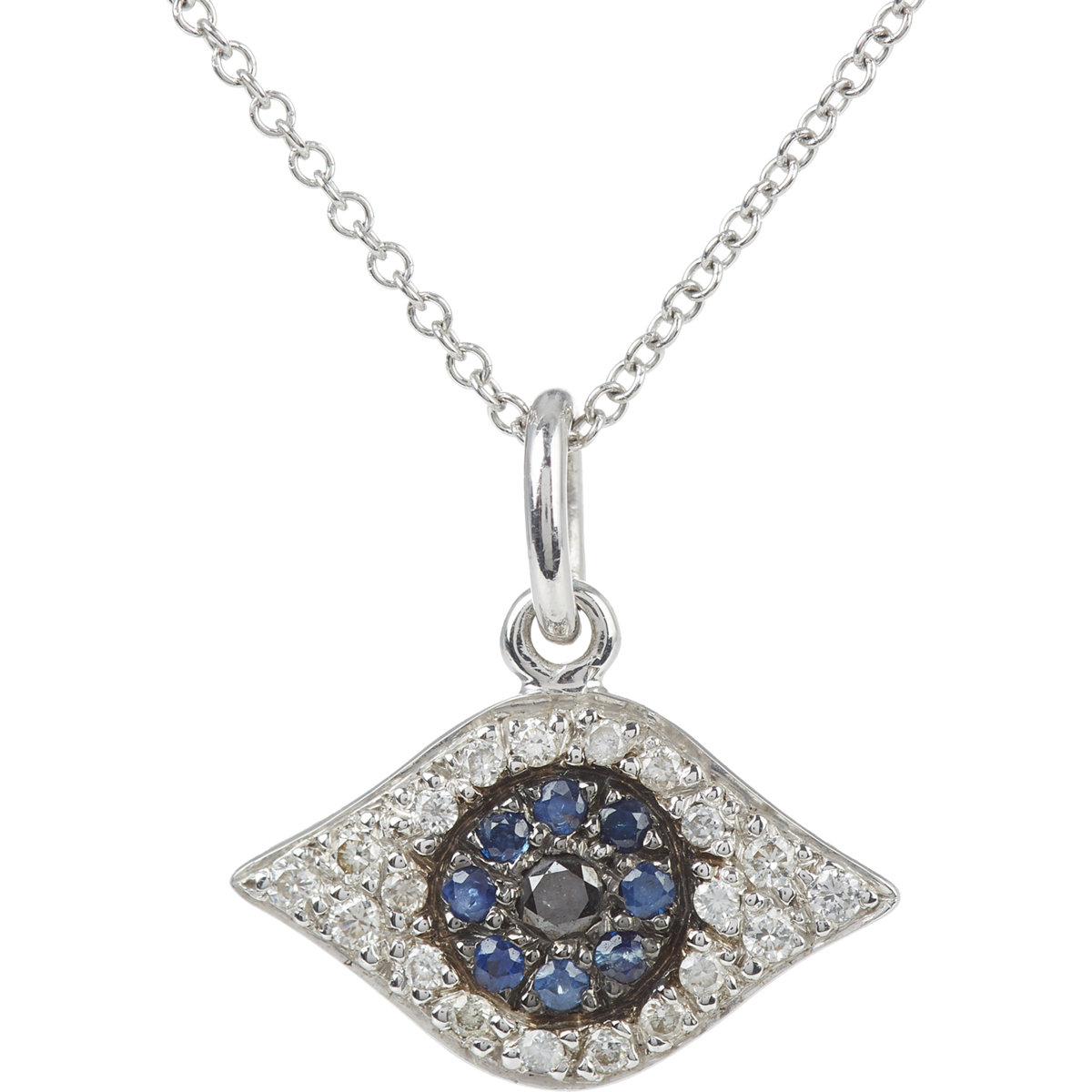 Ileana makri Diamond amp; Sapphire Kitten Eye Pendant Necklace in Silver 