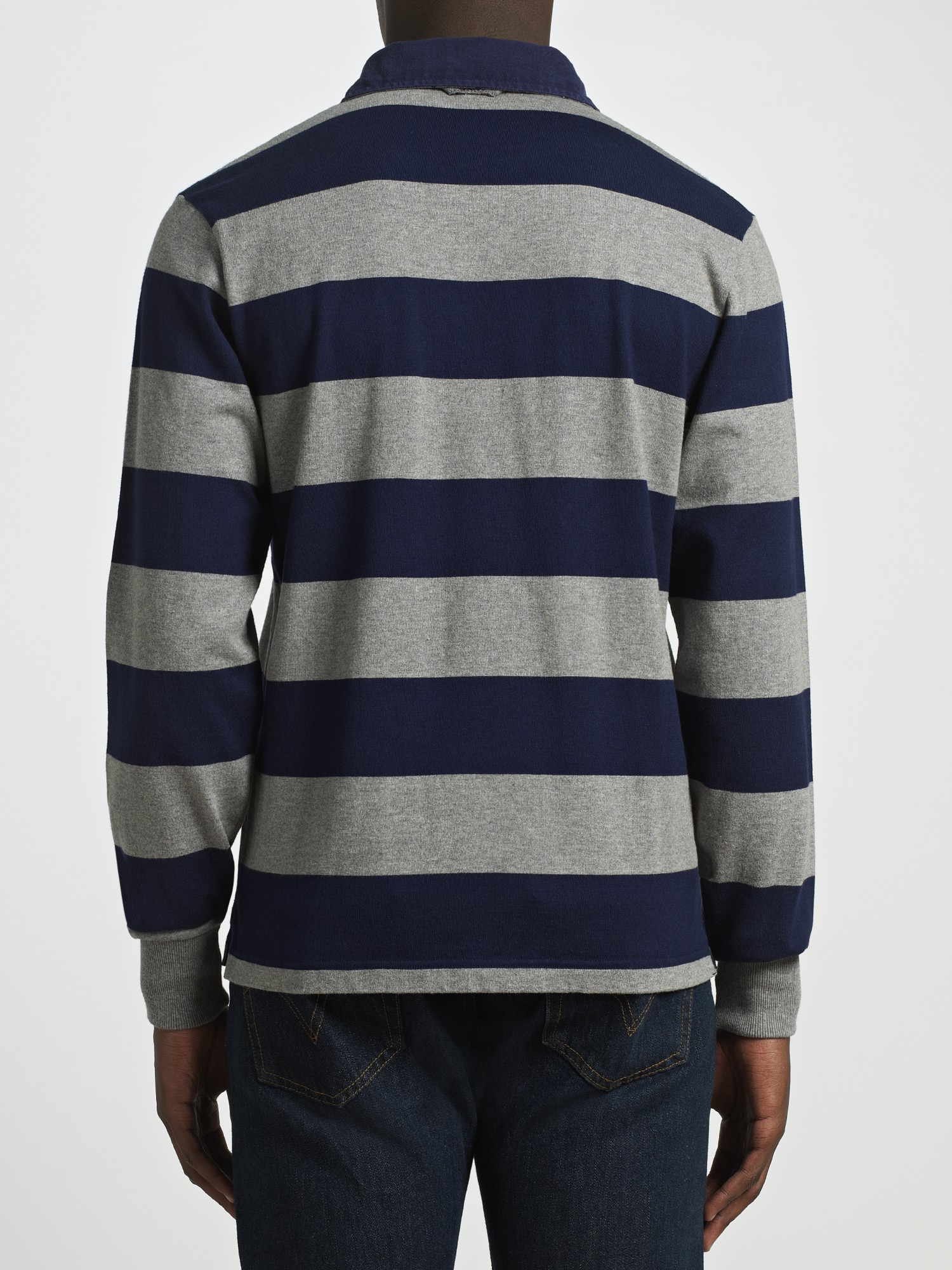 GANT Bar Stripe Long Sleeve Rugby Shirt in Blue for Men Lyst