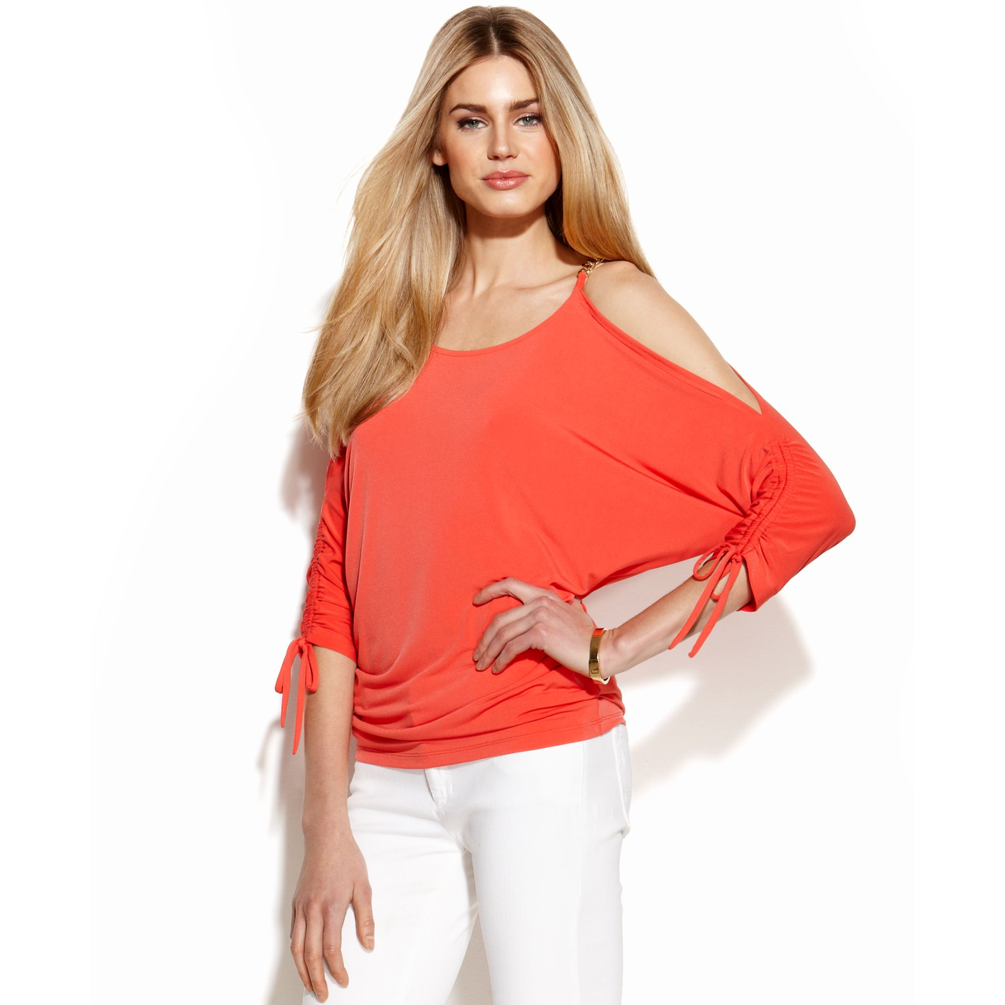 michael kors cold shoulder tops