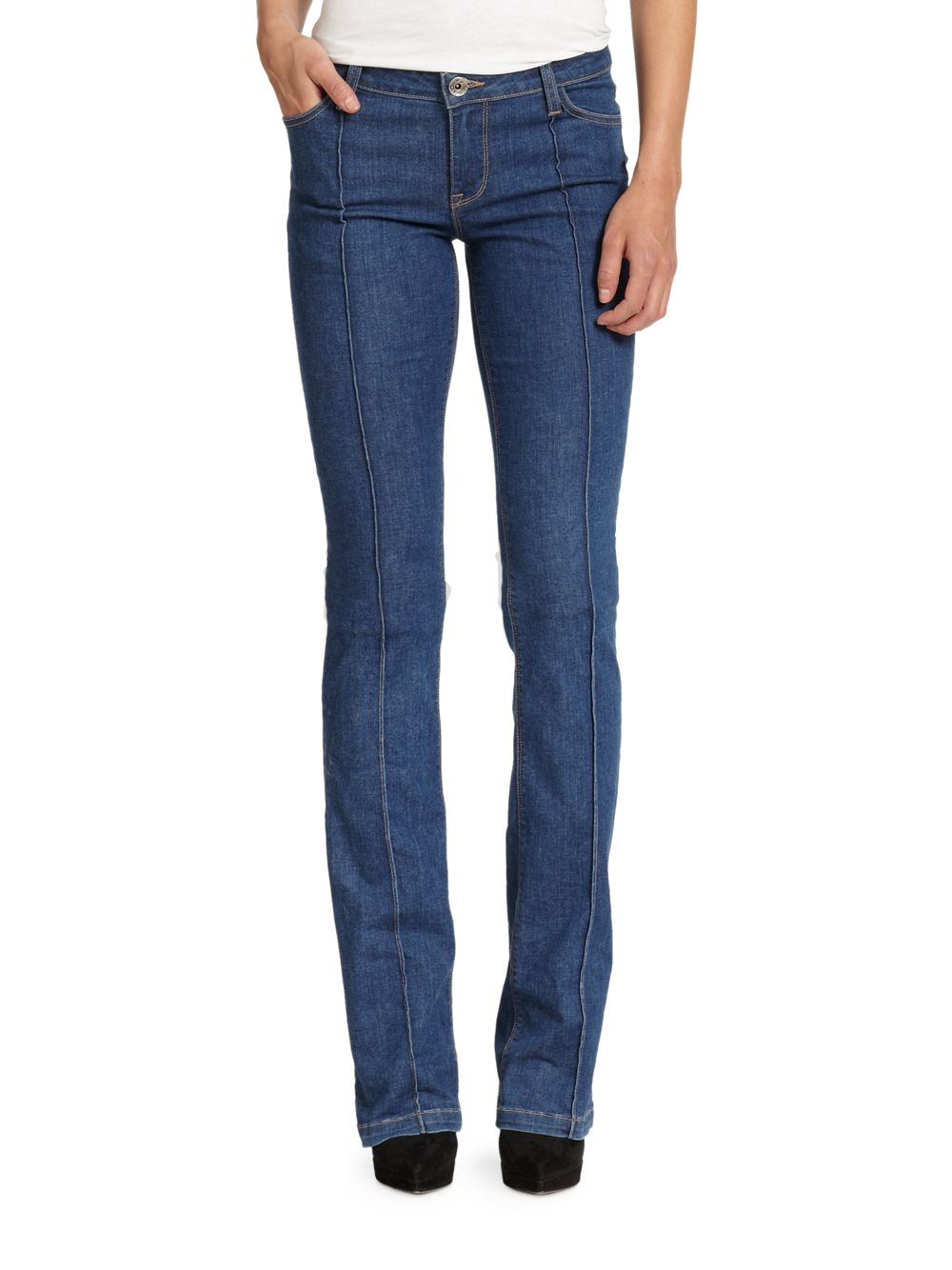 Lyst - Alice + Olivia Bootcut Jeans in Blue
