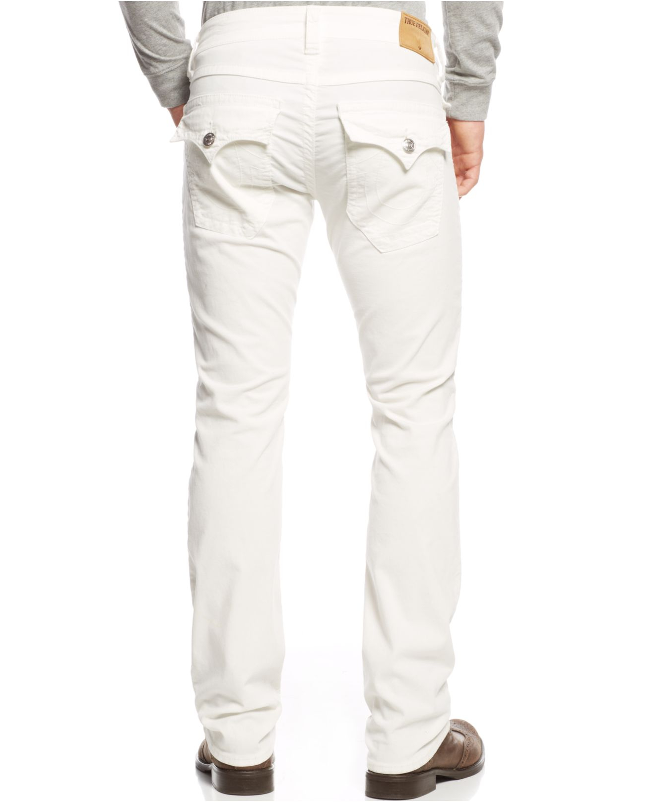 true religion white stitch jeans