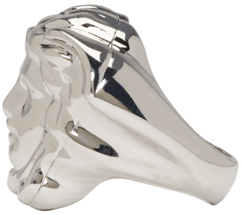 versace silver ring for men
