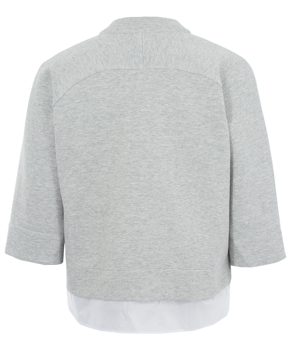 Nike Light Grey Splatter Cropped Jacket in Gray (grey) | Lyst