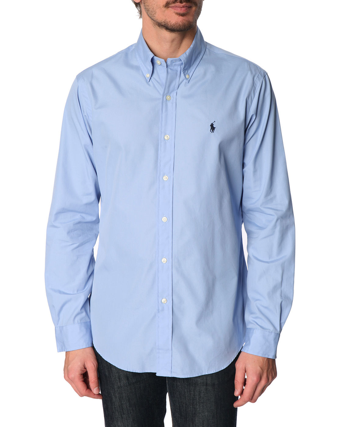 Polo ralph lauren Blue Custom Fit Oxford Button Down Shirt in Blue for ...