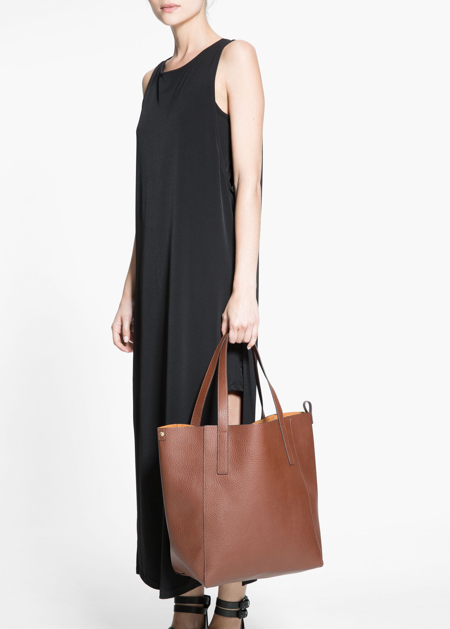 Leather Shopper Tote Bag