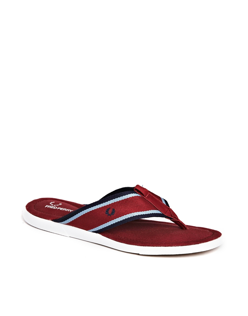 Fred Perry Seacroft Sandals in Red for Men - Lyst
