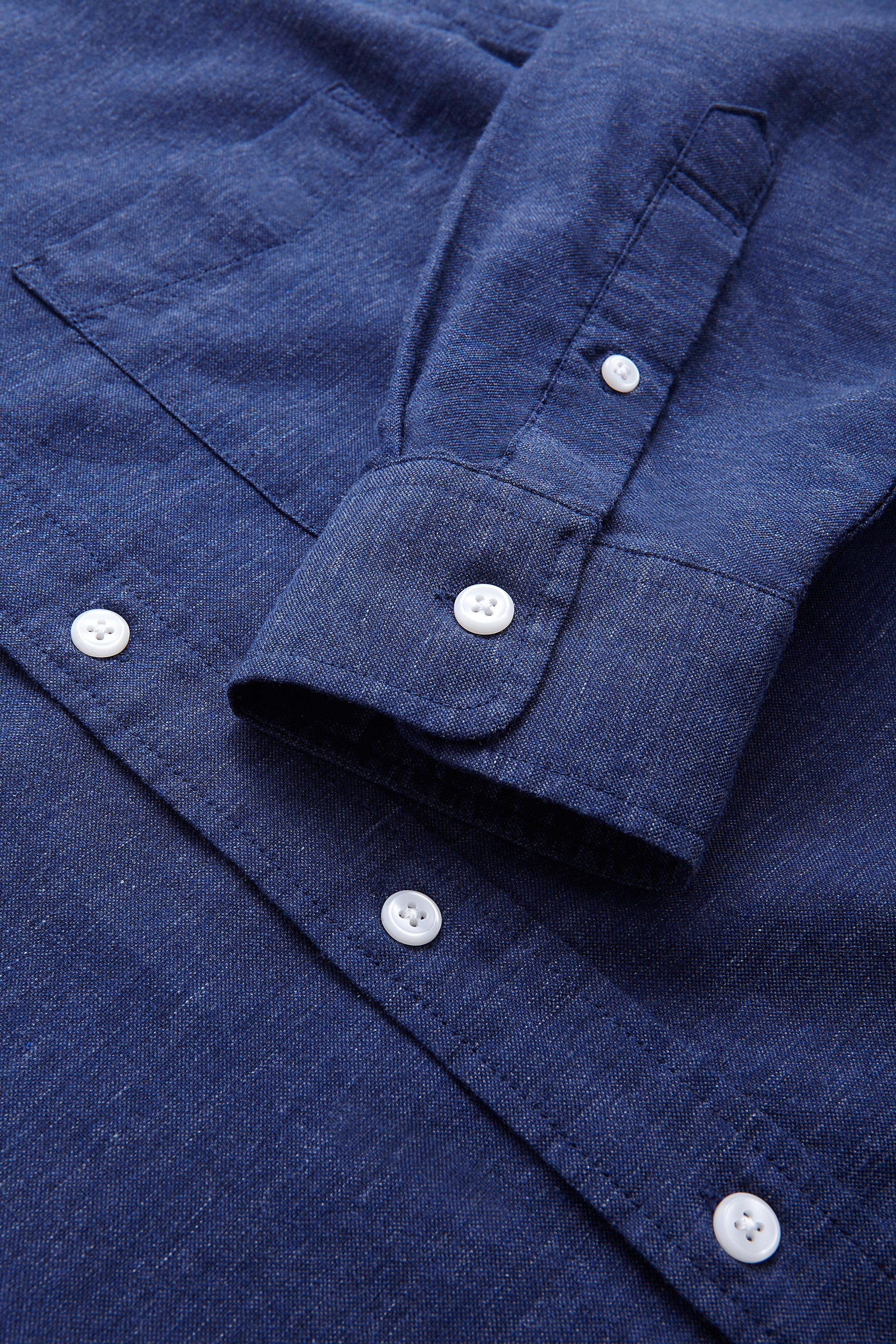 Lyst Faherty Brand Buttondown Collar Oxford Shirt in Blue for Men