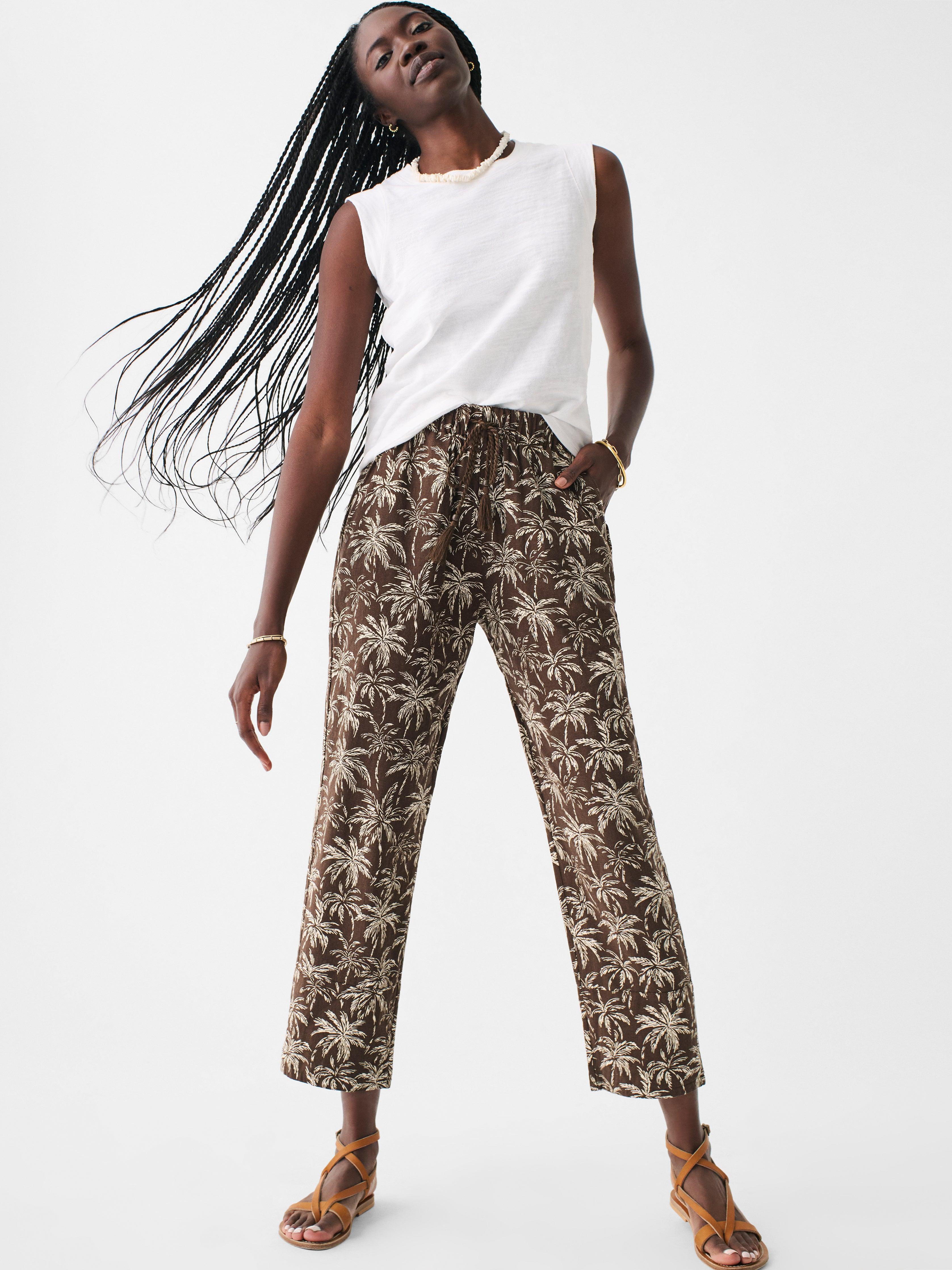 Faherty Pacific Beach Linen Pants in White Lyst