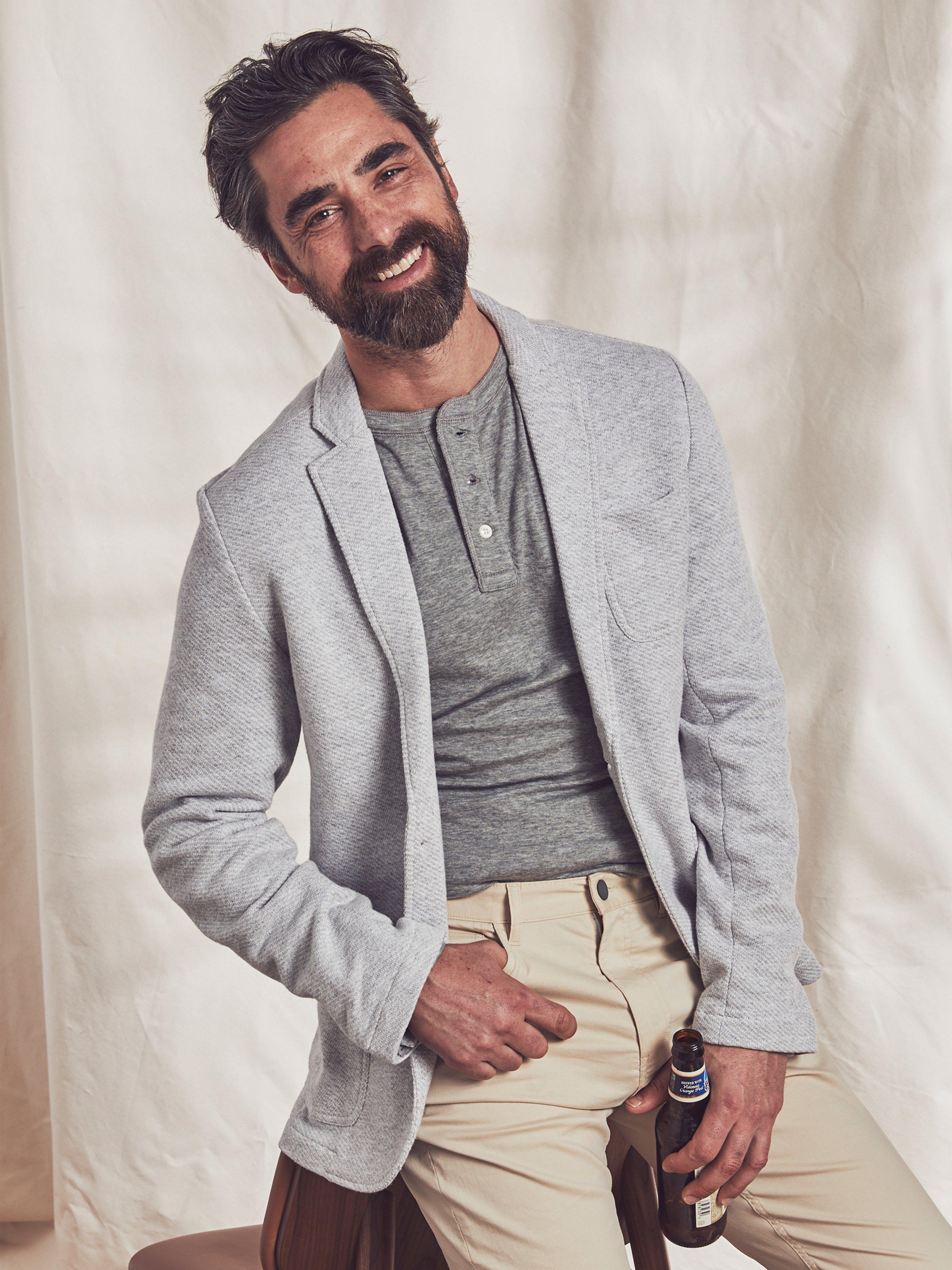Faherty Inlet Knit Blazer in Gray for Men Lyst
