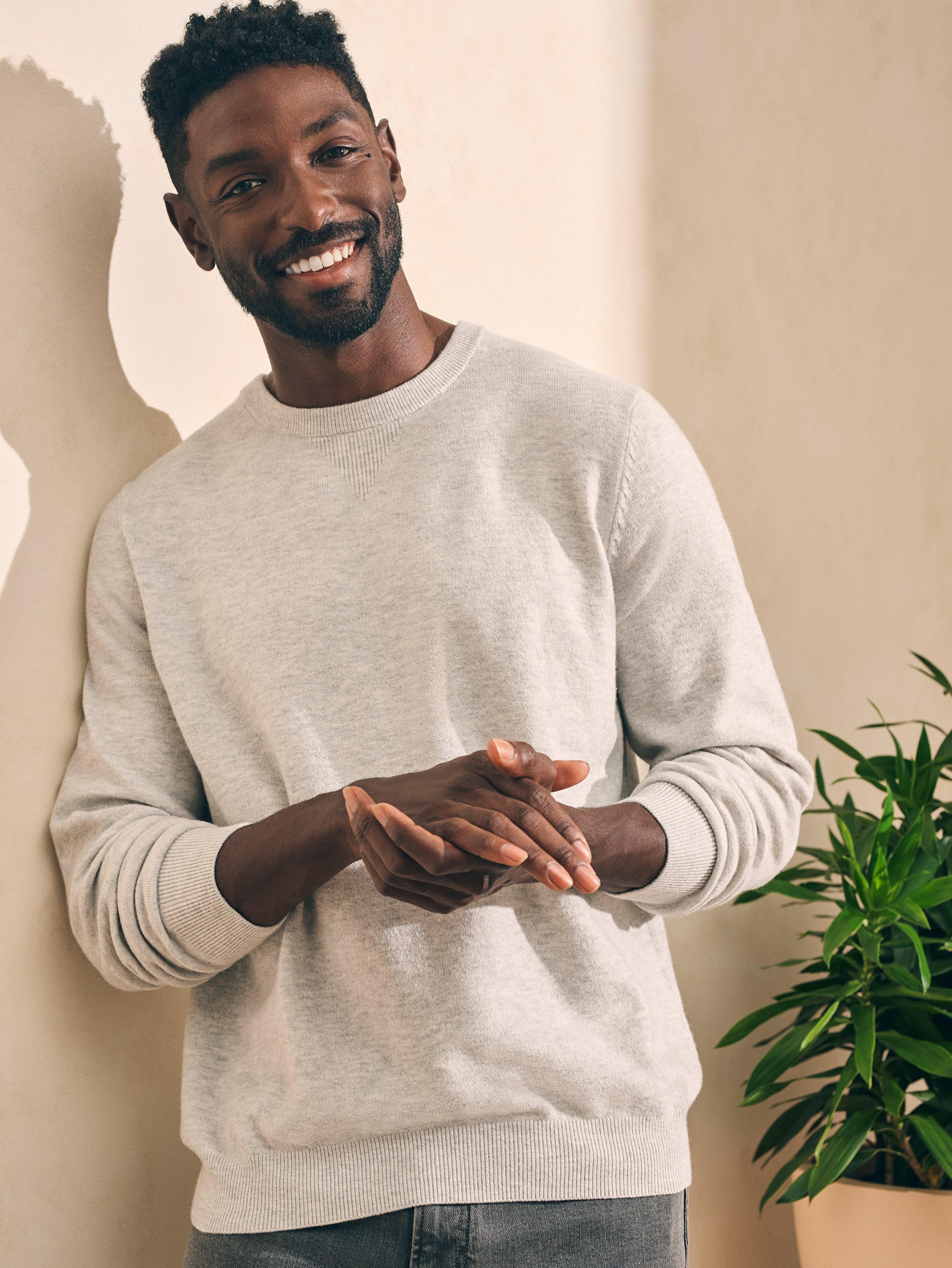 Branded crew store neck jumpers