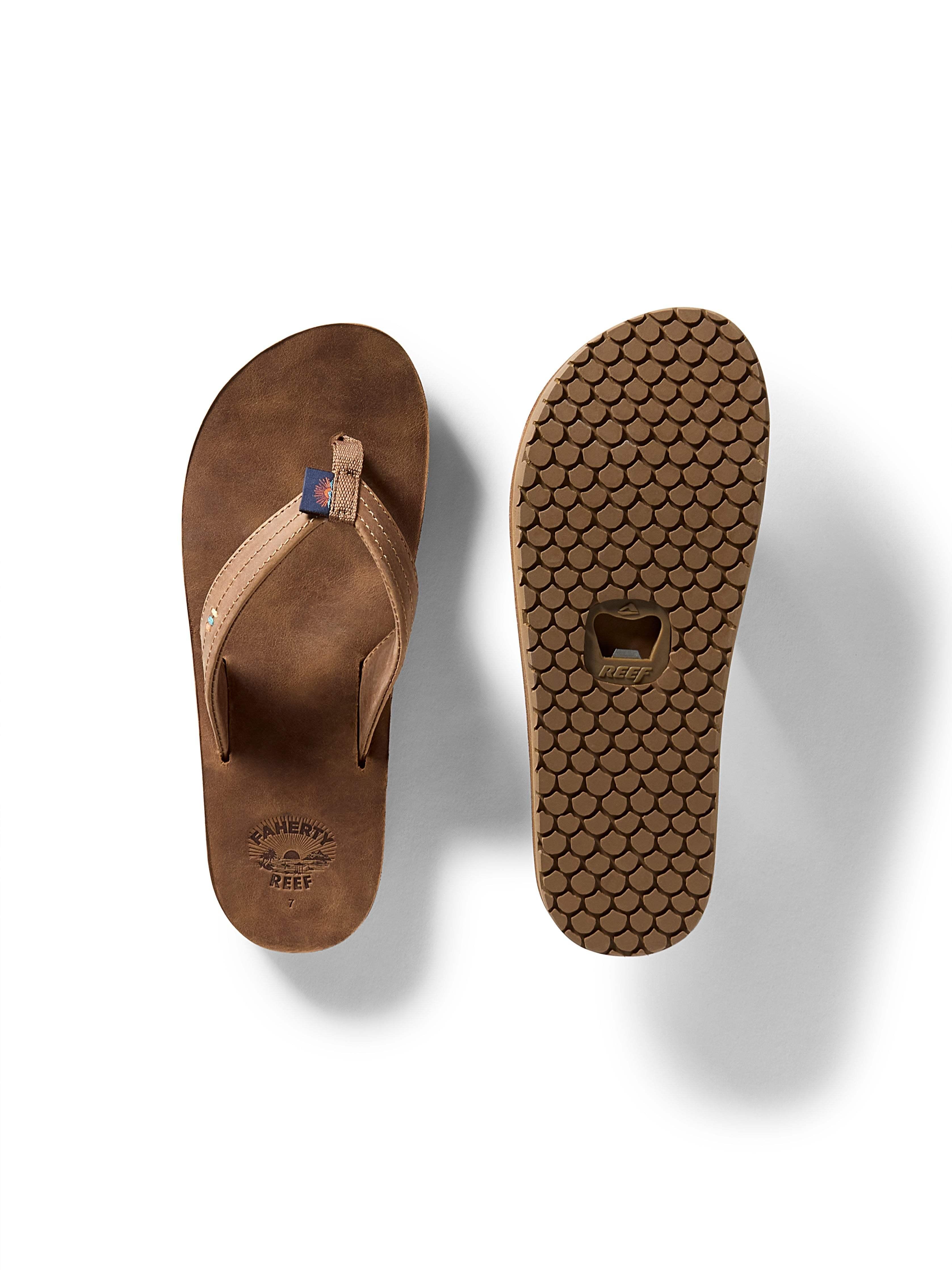 Reef Faherty X Draftsmen Flip Flop Shoes in Brown | Lyst UK