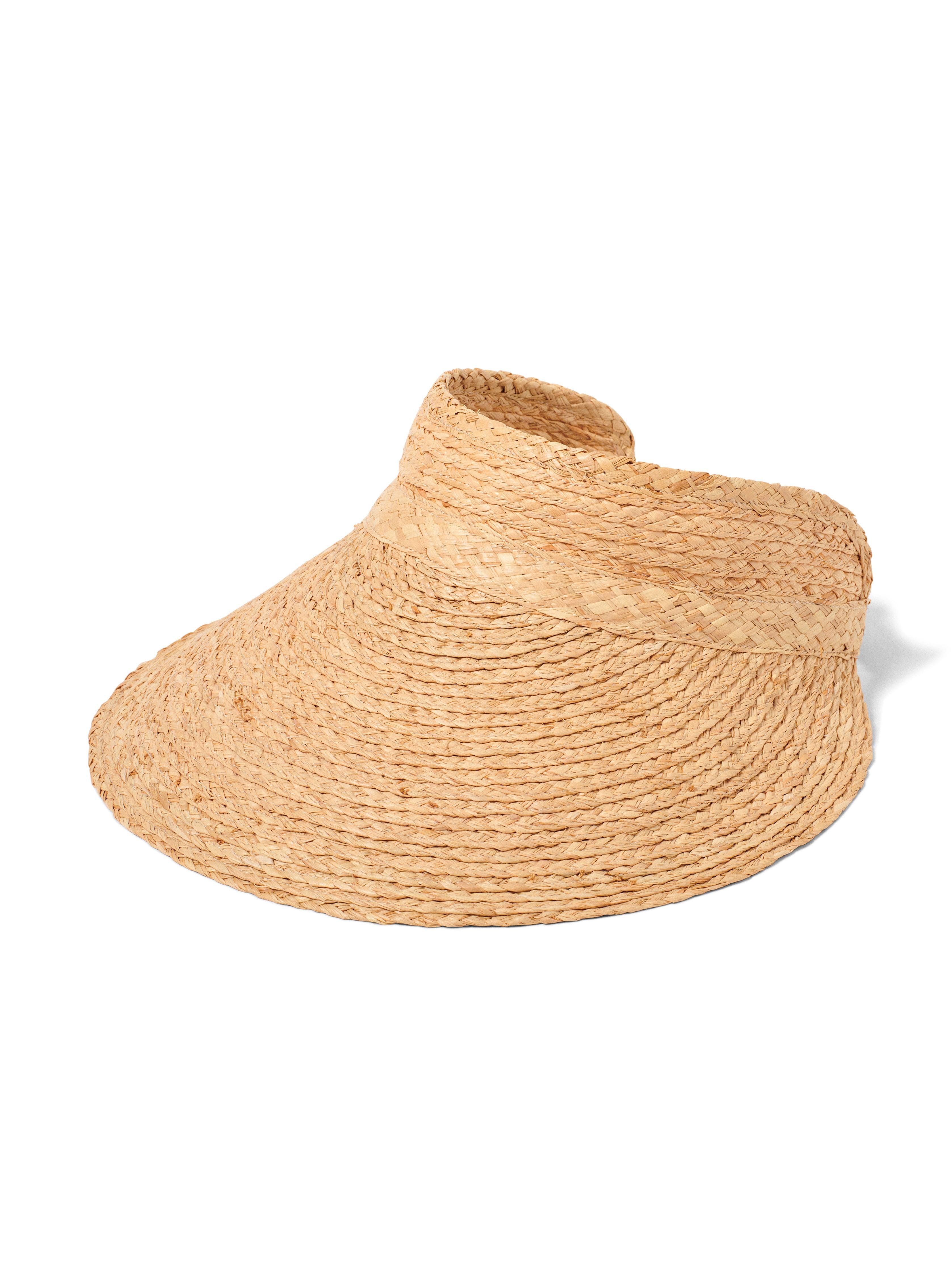 Faherty Packable Wide-brimmed Straw Visor Hat in Natural | Lyst UK